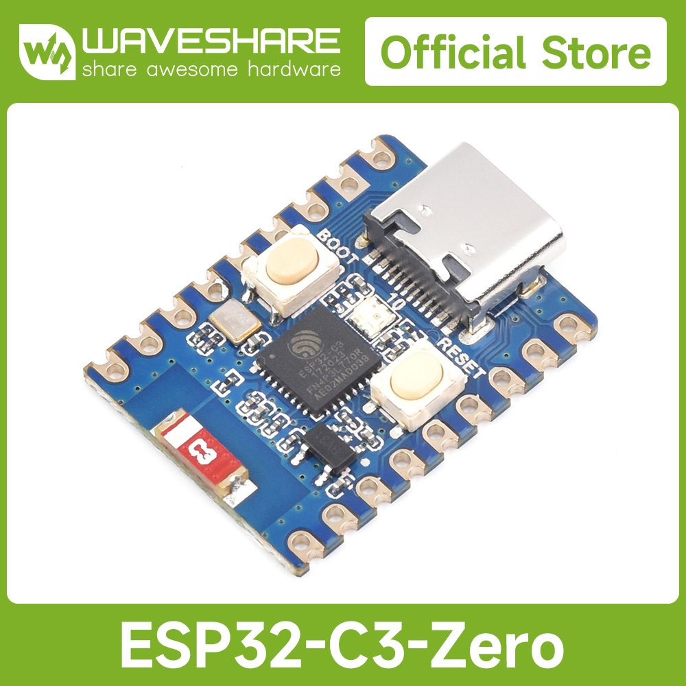 Waveshare Esp32 - لوحة تطوير Waveshare ESP32-C3 Zero Mini،