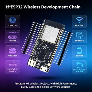 Lolin D32 - لوحة Wemos LOLIN D32 V1.0.0 ESP32،