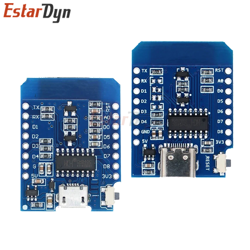 D1 Mini TYPE-C/MICRO ESP8266 E - مراجعة Nodemcuv2 وسعره