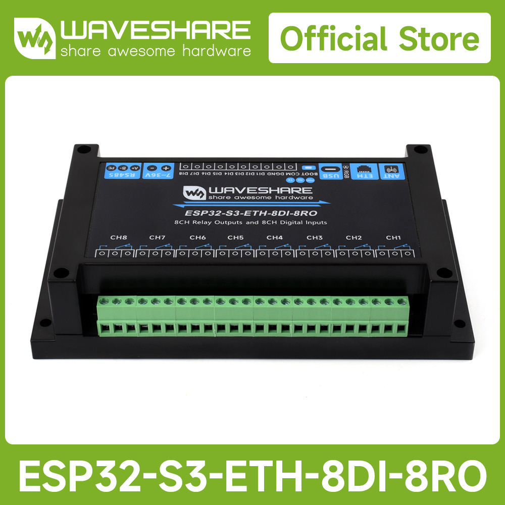 Waveshare الصناعية 8-قناة ESP3 - مراجعة Lolin S3 وسعره