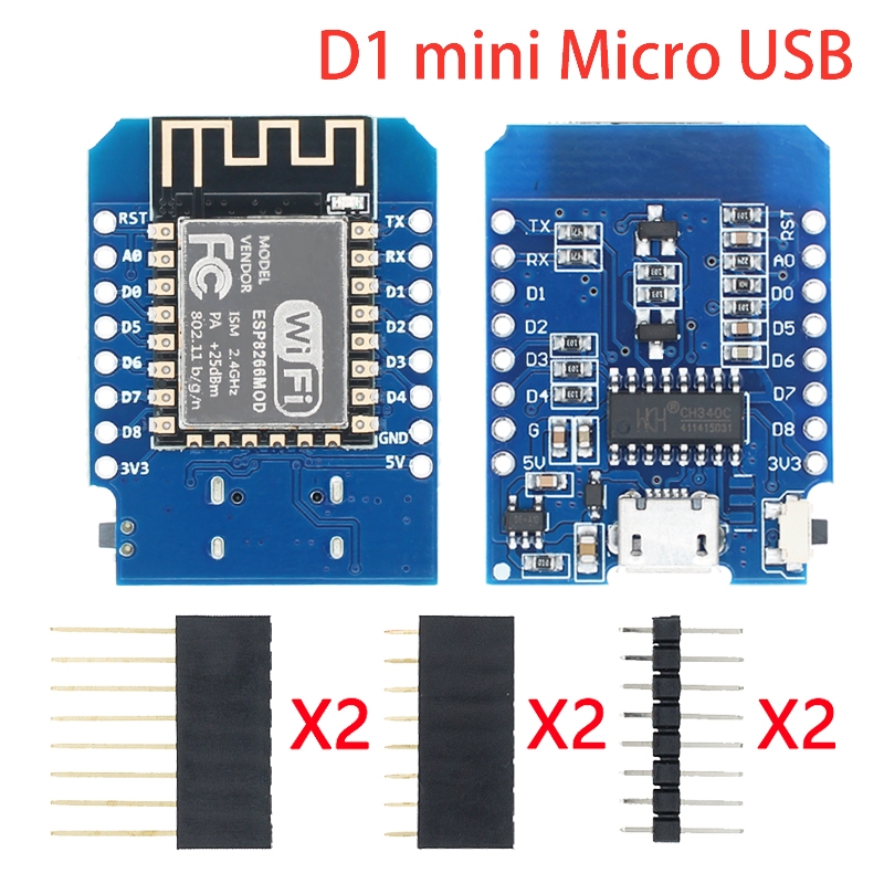 مايكرو USB/Type-C USB WeMos D1 - مراجعة D1 Mini Pro وسعره