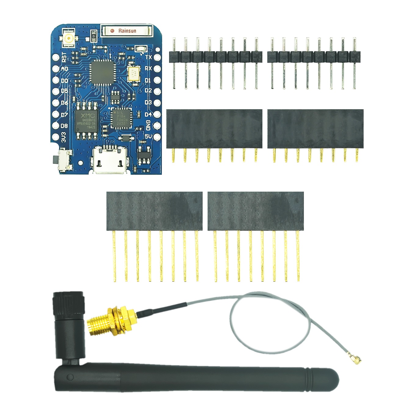 WEMOS-موصل هوائي خارجي ، لوحة  - مراجعة D1 Mini Pro وسعره