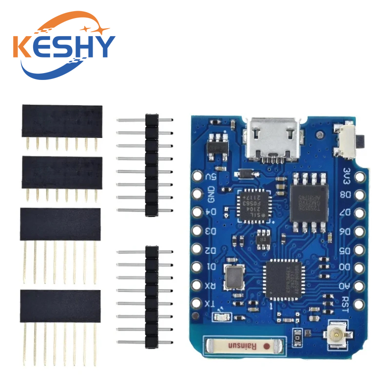 WEMOS D1 Mini Pro 16M بايت موص - مراجعة D1 Mini Pro وسعره
