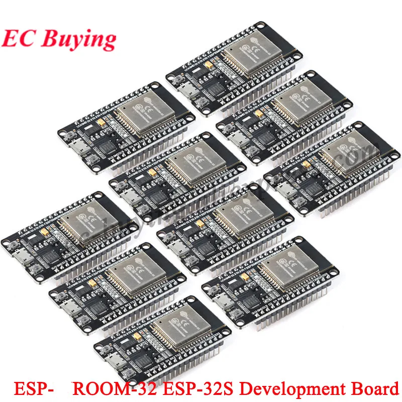 10 قطع/قطعة واحدة ESP32-WROOM- - مراجعة Nodemcu 32S وسعره