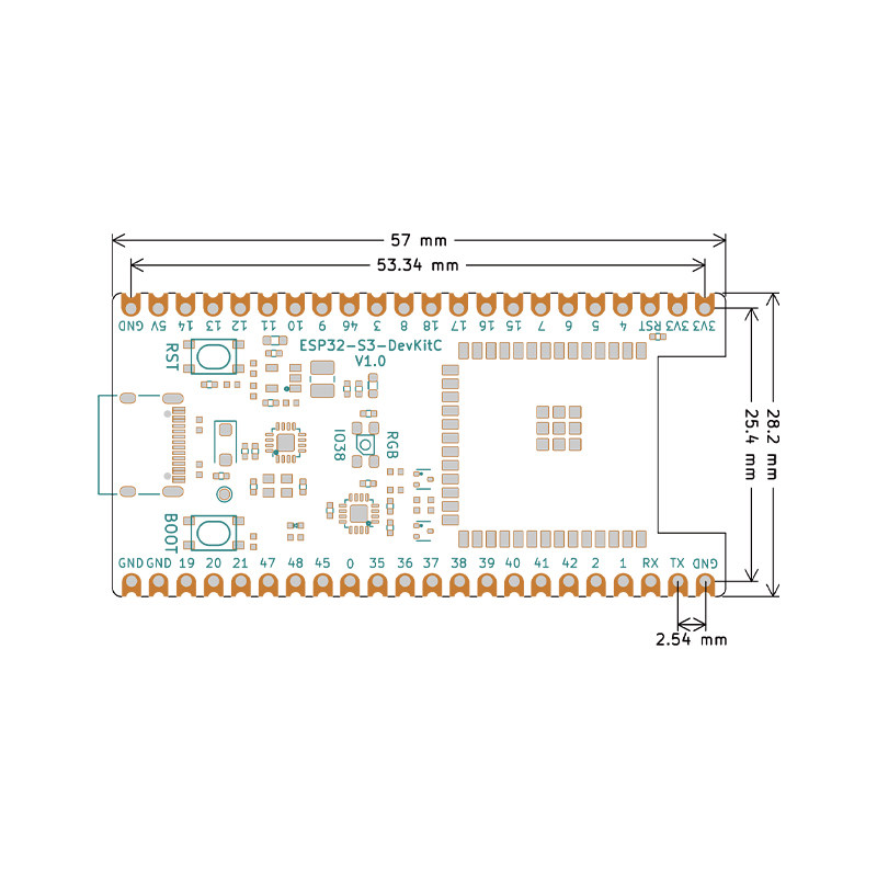 لوحة تطوير ESP32 S3 متوافقة مع - مراجعة Esp32 S3 Devkitc 1 وسعره