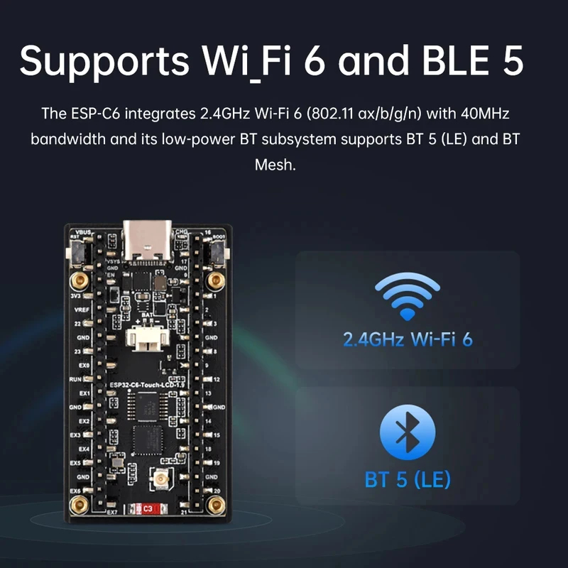 لوحة تطوير ESP32-C6 بشاشة LCD  - مراجعة Doit Esp32 وسعره