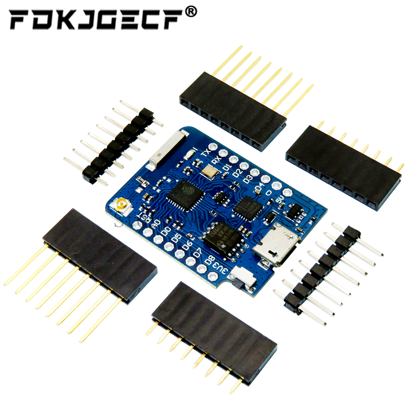 NodeMCU على أساس ESP8266 ESP-8 - مراجعة D1 Mini Pro وسعره