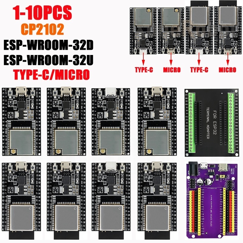 1-10 قطعة ESP32-DevKitC الأساس - مراجعة Devkitc وسعره