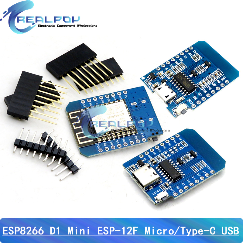 D1 Mini TYPE-C / MICRO ESP8266 - مراجعة Nodemcuv2 وسعره